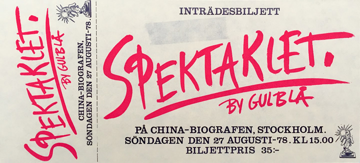 biljetten spektaklet